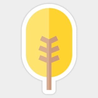 yellow tree icon Sticker